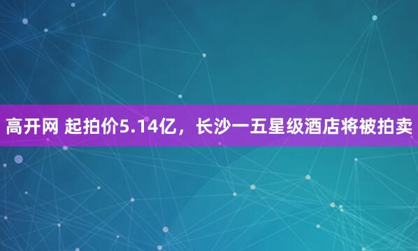 高开网 起拍价5.14亿，长沙一五星级酒店将被拍卖
